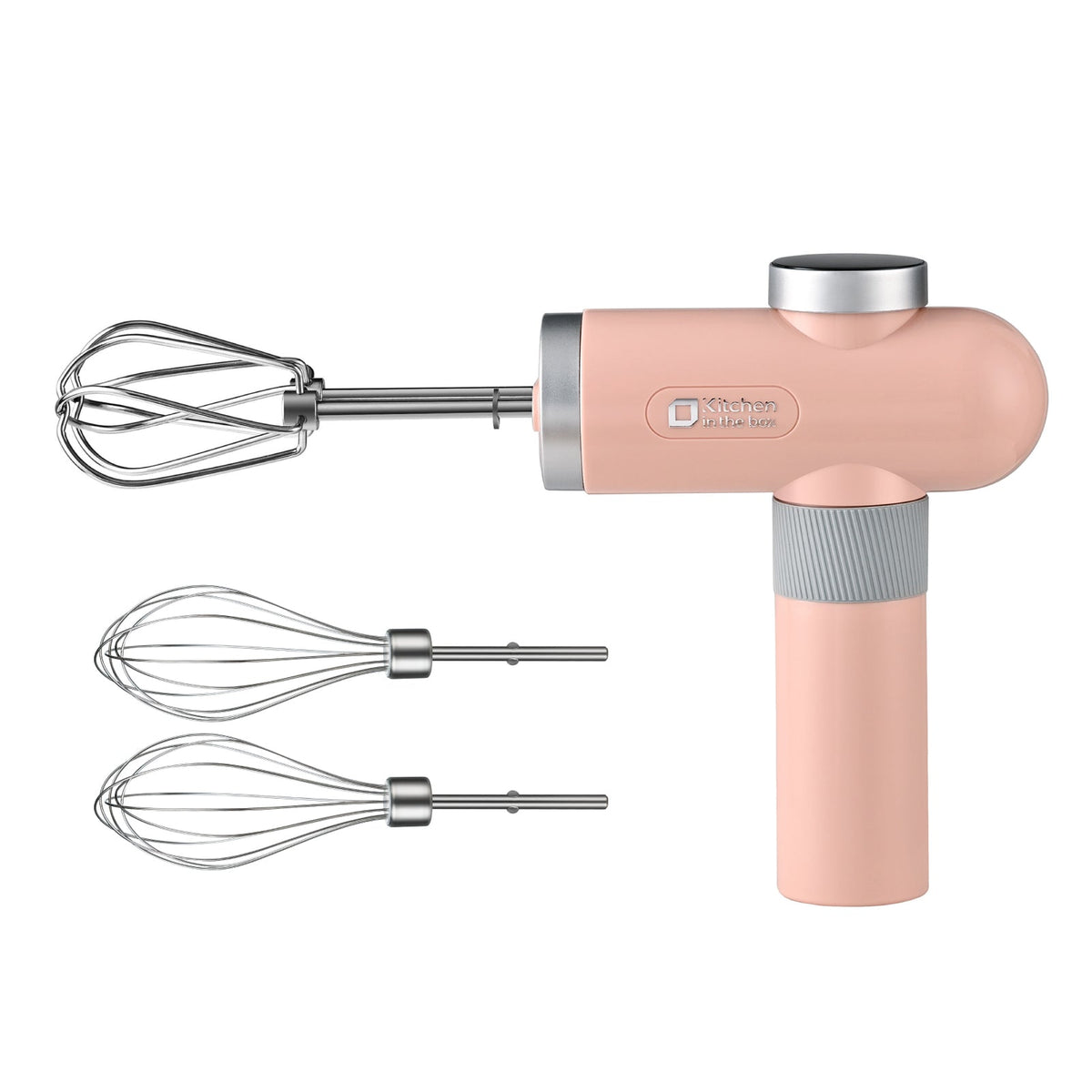 Cordless Hand Held Mixer, 6-Speed, USB-C Charging, Includes Whisks & Beaters, Knob Adjust & Digital Display, Refurbished