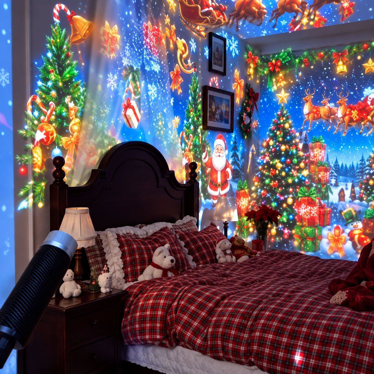 🎄👻⭐ Plug & Play Holiday Projector, Christmas & Halloween Home Decor