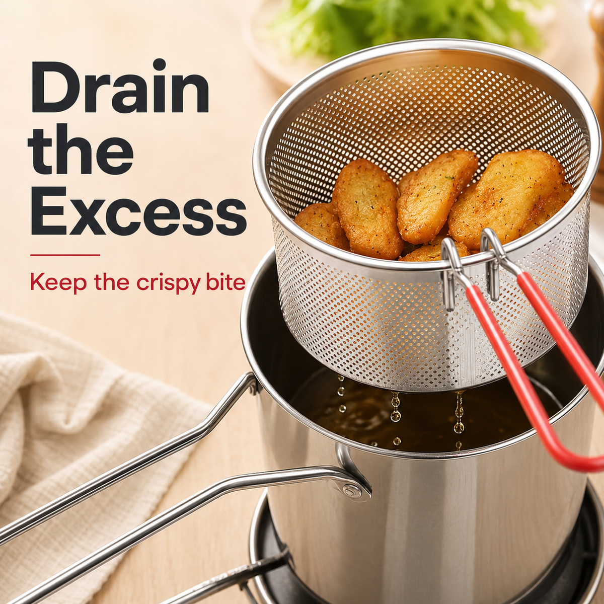 🍟 Personal Mini Deep Fryer Cooking Set