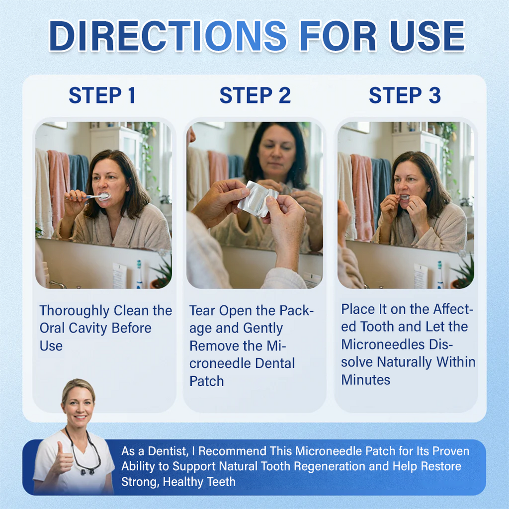 Tooth & Gum Care Fast-Dissolving Microneedle Patch