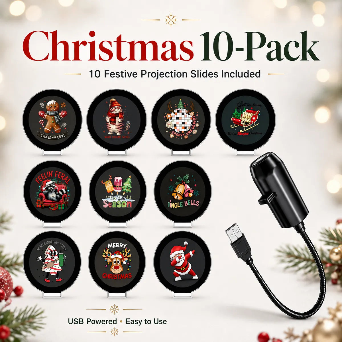 🎄👻⭐ Plug & Play Holiday Projector, Christmas & Halloween Home Decor