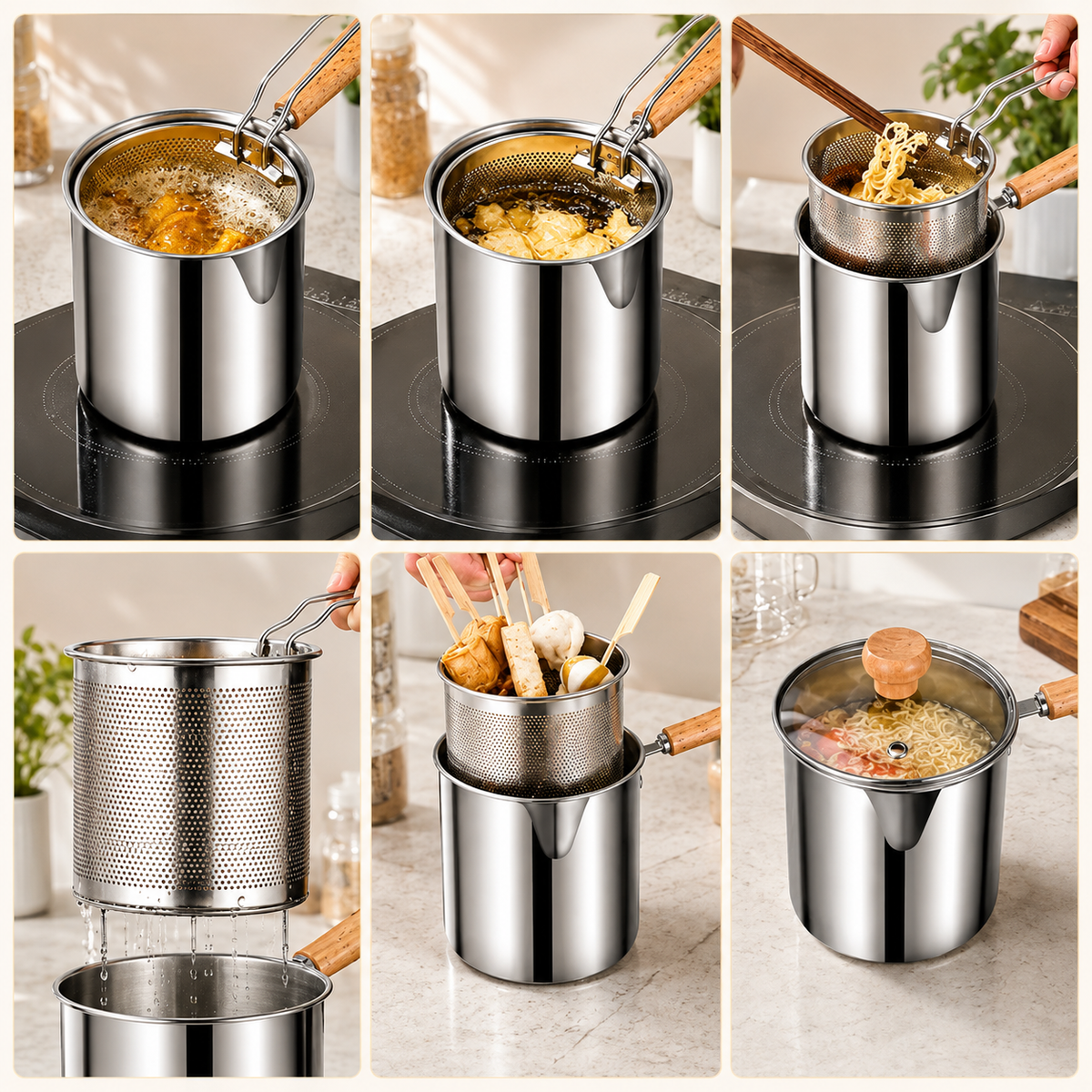 🍟 Personal Mini Deep Fryer Cooking Set