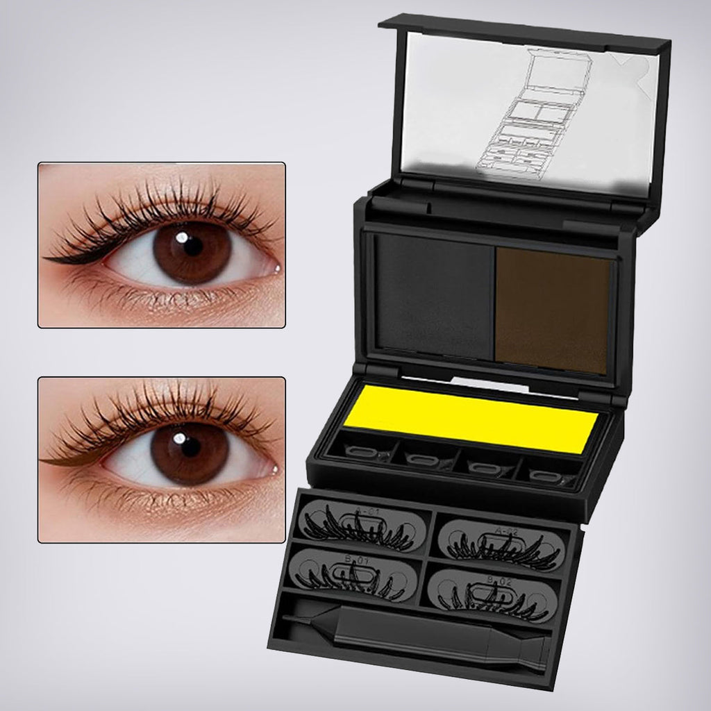 3‑in‑1 Lower Lash, Eyeliner & Beauty Mark Stamp Kit, Portable Makeup Tool