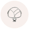 Stand Mixer Flat Beater, 3.2QT Small Stand Mixer Attachments, Durable Aluminum, Easy to Install