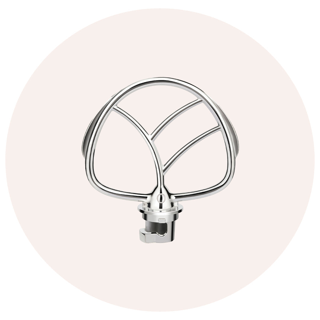 Stand Mixer Flat Beater, 3.2QT Small Stand Mixer Attachments, Durable Aluminum, Easy to Install