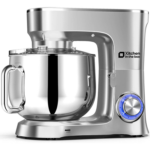 900W 8.5 QT Electric Standing Mixer, 10-Speed, Tilt-head, with Dough Hook, Wire Whip, Flat Beater & Splash Guard, KSM80