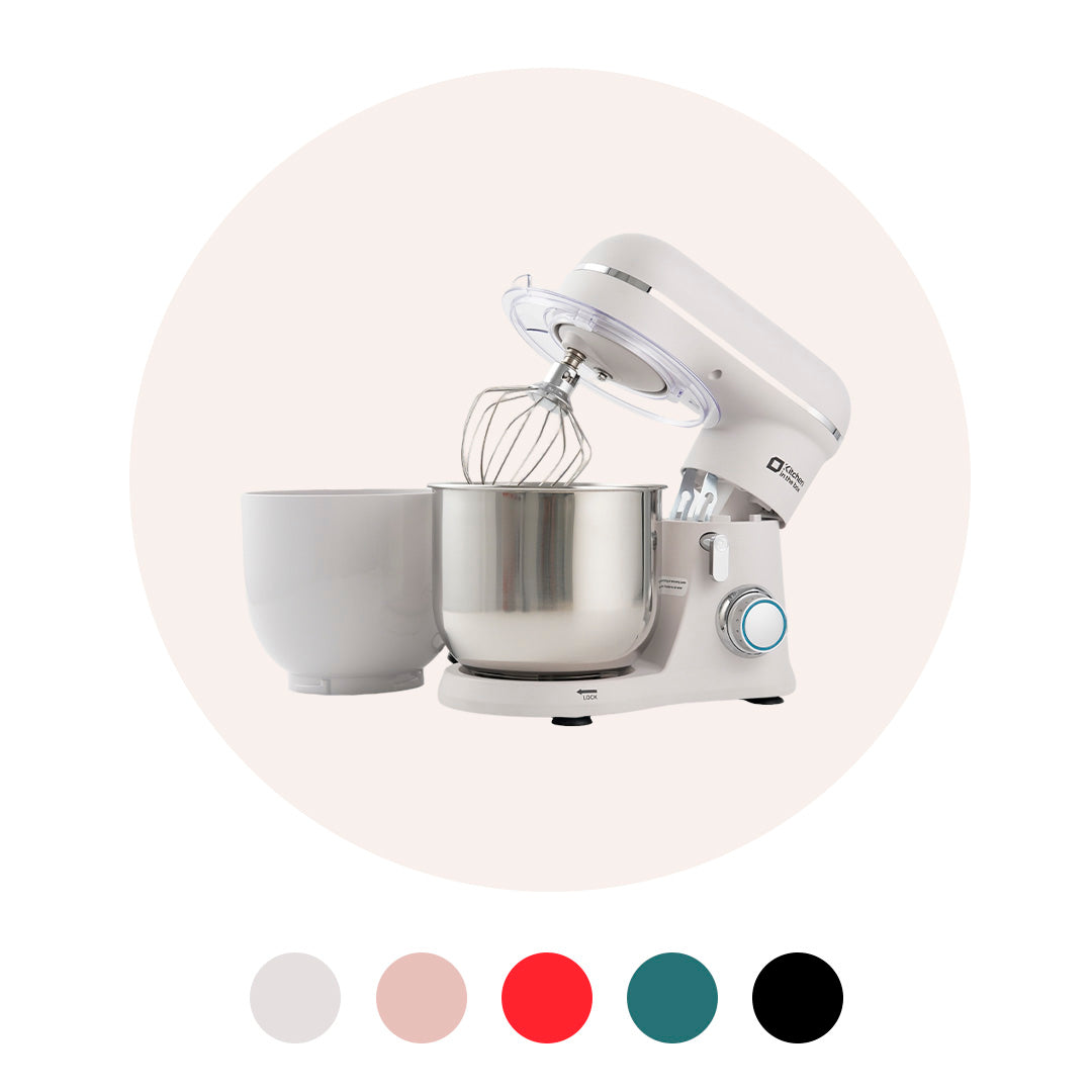 3.5QT Kitchen Electric Mixer with Matte Finish, Two Bowls, 10-Speed, Includes Egg Whisk, Dough Hook, Beater