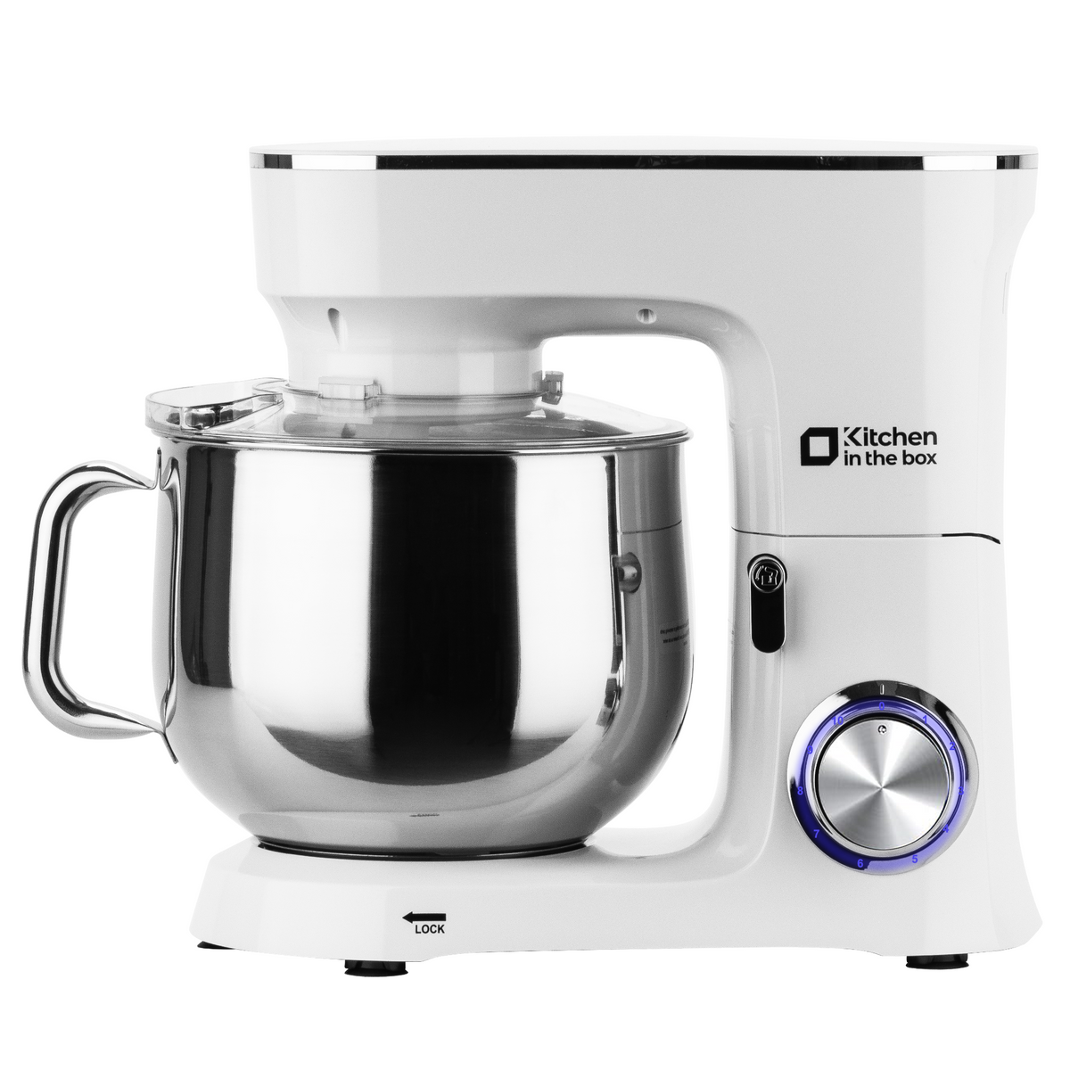 900W 8.5 QT Electric Standing Mixer, 10-Speed, Tilt-head, with Dough Hook, Wire Whip, Flat Beater & Splash Guard, KSM80