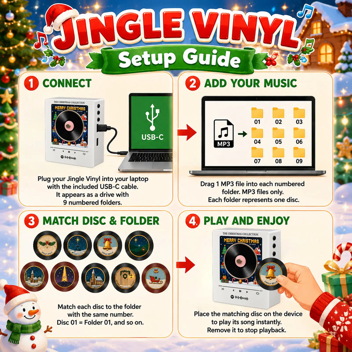 🎄 Christmas NFC Music Fridge Magnets