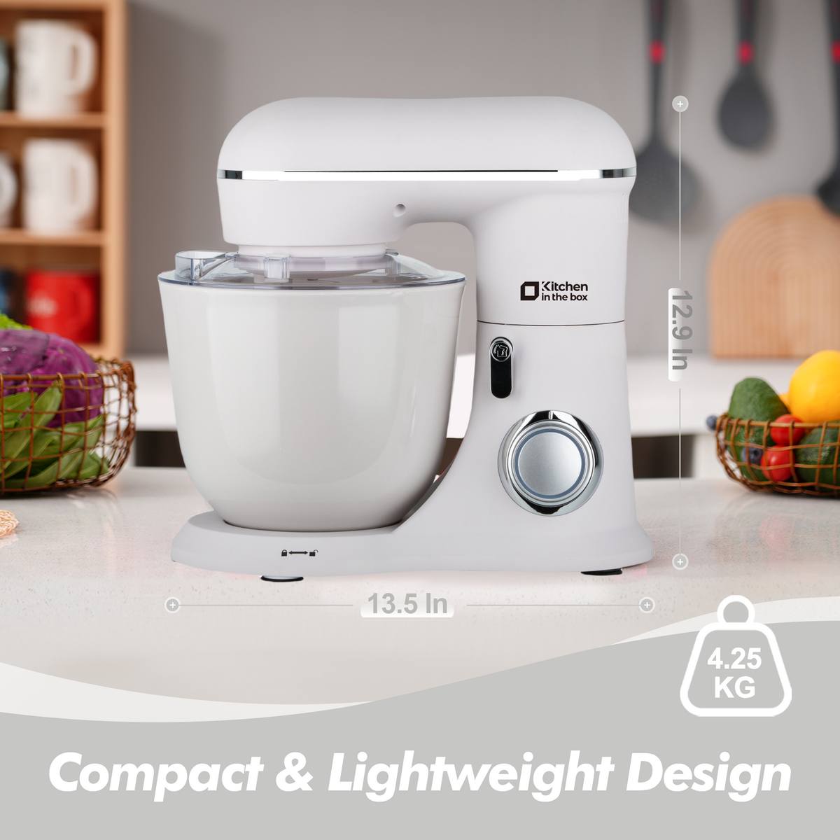 10 Speed Tilt-Head 4.5QT & 5QT Stand Mixer, Matte Food Mixer with Two Bowls, Egg Whisk, Dough Hook & Flat Beater for Daily Use