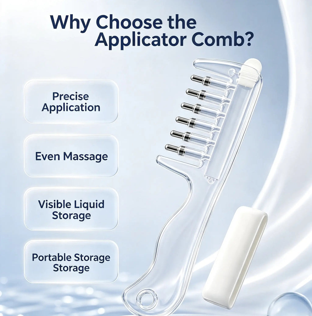 Refillable Scalp Liquid Applicator Massage Comb for Hair Root Oil Care