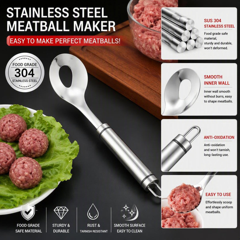 🥩304 Stainless Steel Meatball Scoop Ball Maker Tool🥄