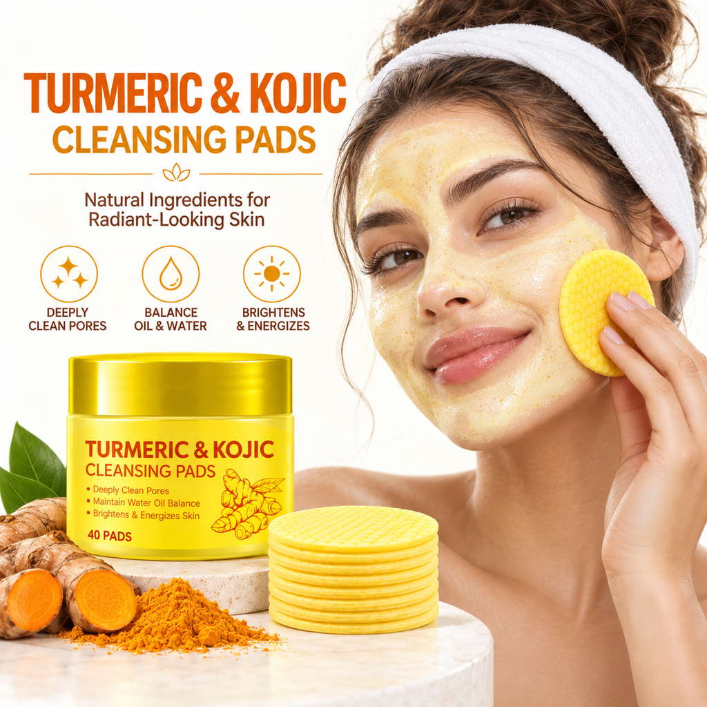 Turmeric Kojic Acid Facial Cleansing Skincare Pads