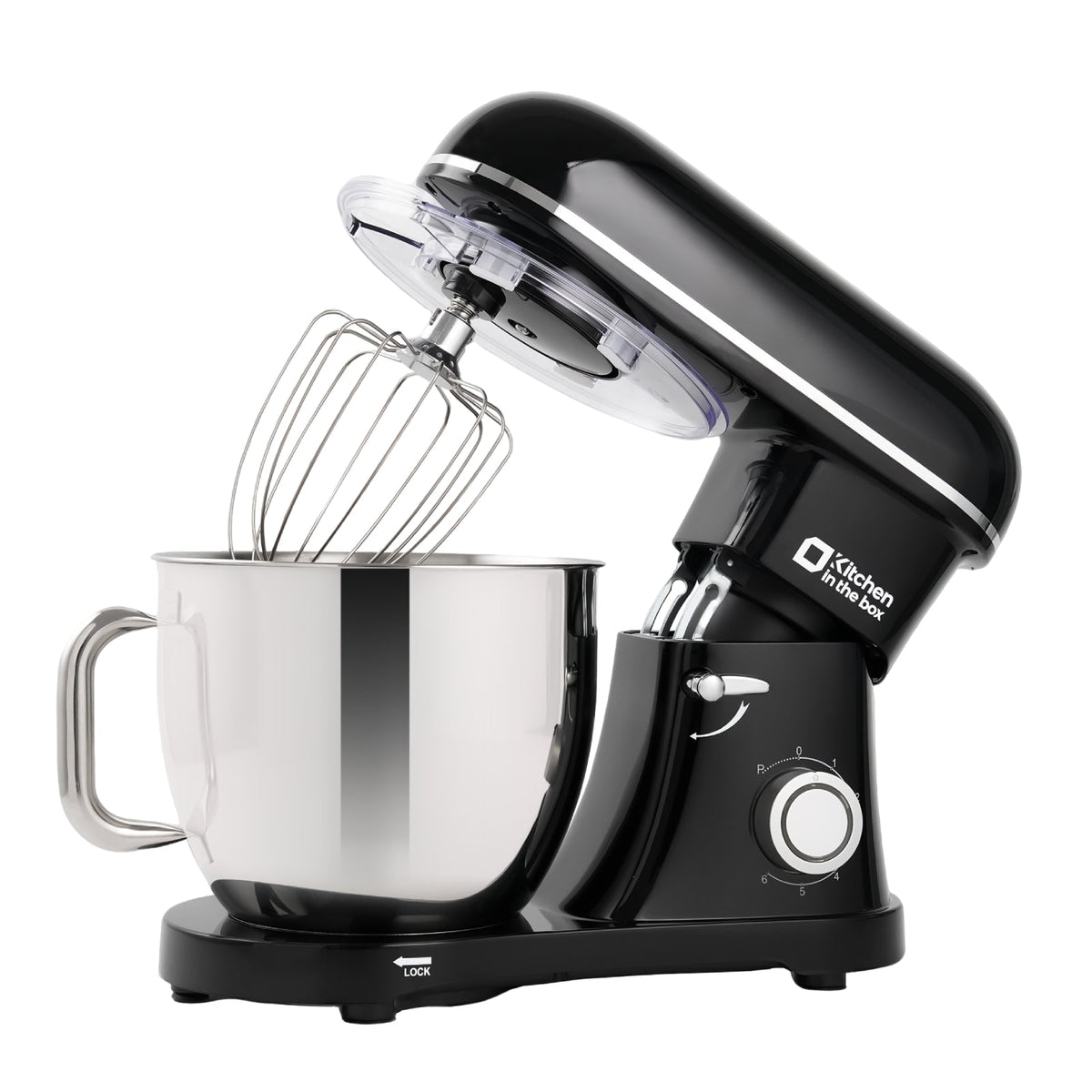 6.5QT Electric Mixer, 900W Power, 6 Speeds, Tilt-Head, with Egg Whisk, Dough Hook & Flat Beater , KSM65