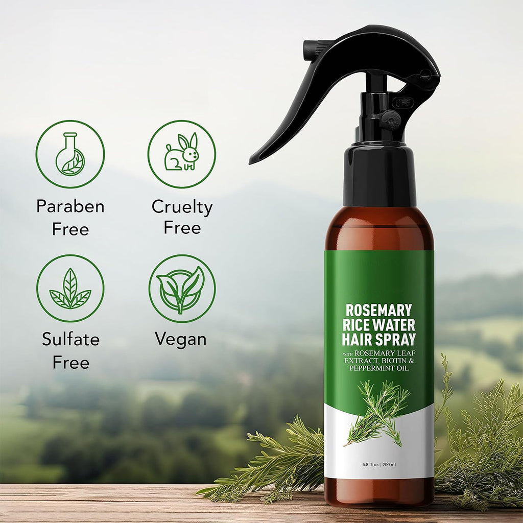 Rosemary Rice Water Hair Spray – Healthy Hair Growth & Scalp Nourishment
