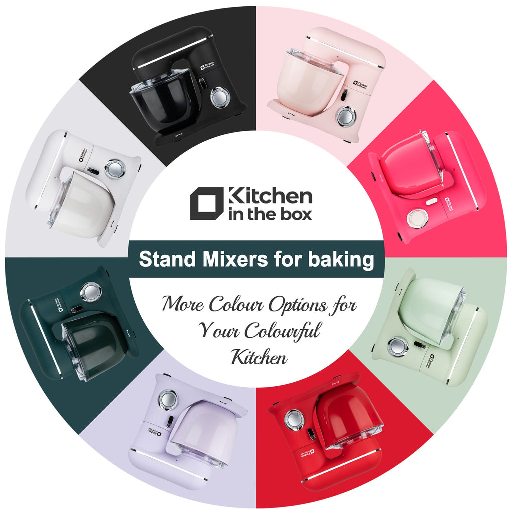 10 Speed Tilt-Head 4.5QT & 5QT Stand Mixer, Matte Food Mixer with Two Bowls, Egg Whisk, Dough Hook & Flat Beater for Daily Use