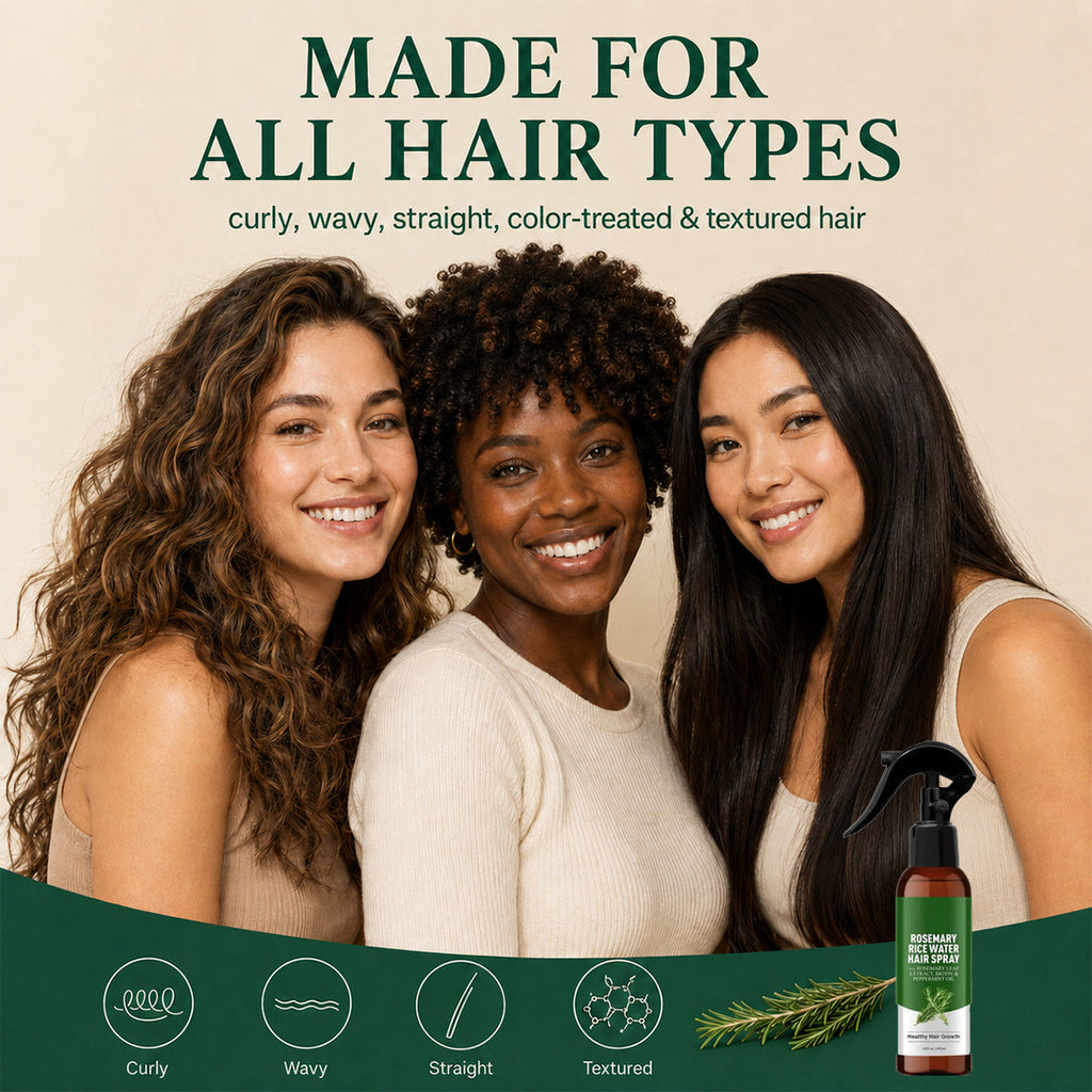Rosemary Rice Water Hair Spray – Healthy Hair Growth & Scalp Nourishment