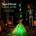 Animated Moving Witch Broom | Halloween Light & Sound Decor