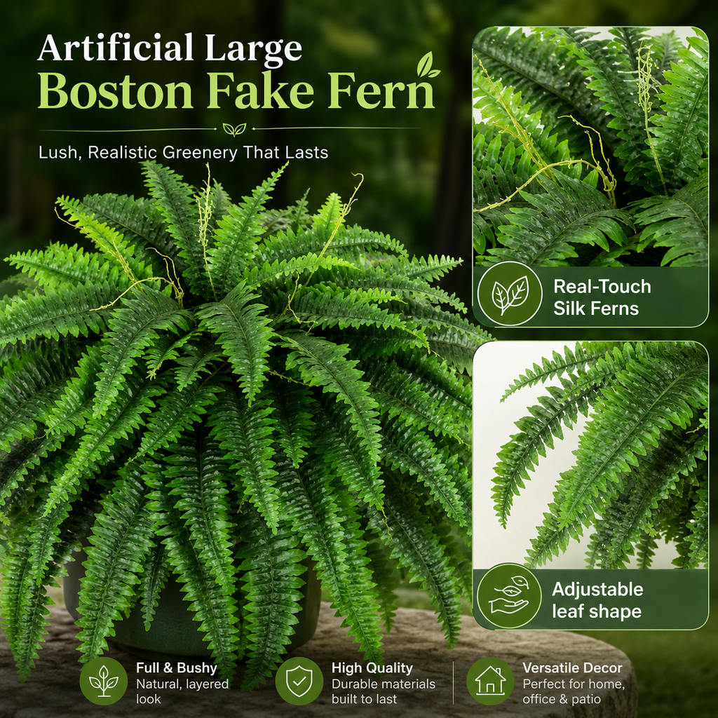 💛Glowing Boston Ferns– 🌿 Zero Watering, Zero Maintenance