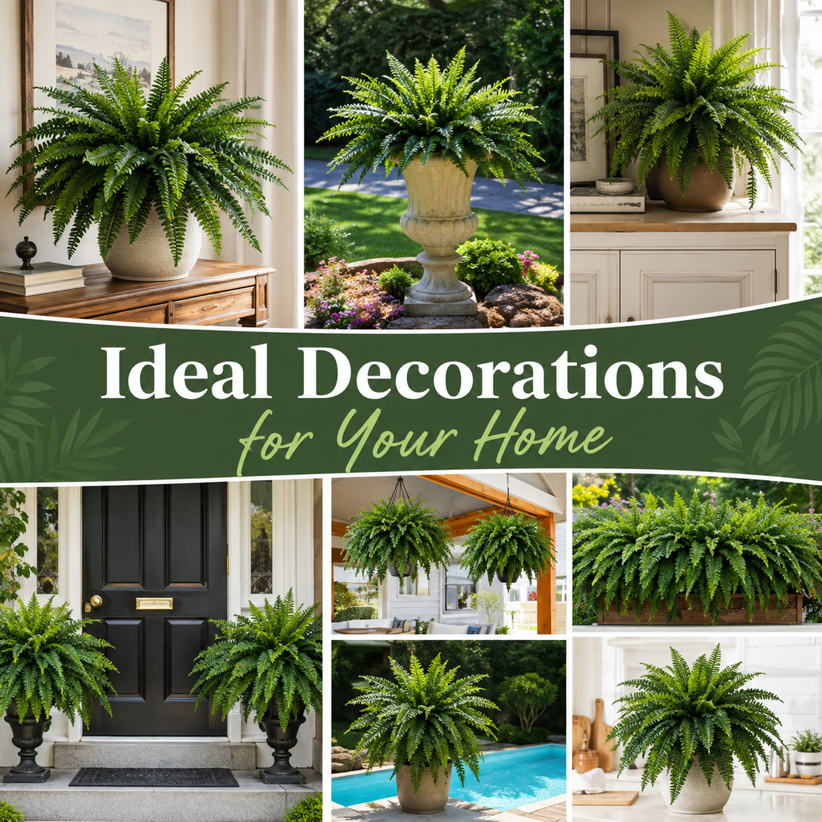 💛Glowing Boston Ferns– 🌿 Zero Watering, Zero Maintenance