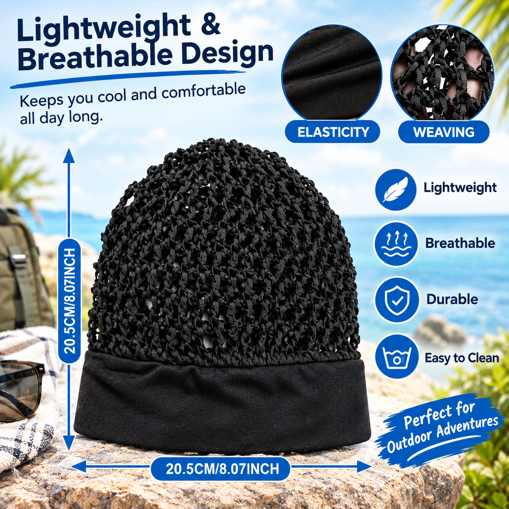 3-Piece Stretchy Wide-Edge Sleeping Cap Set