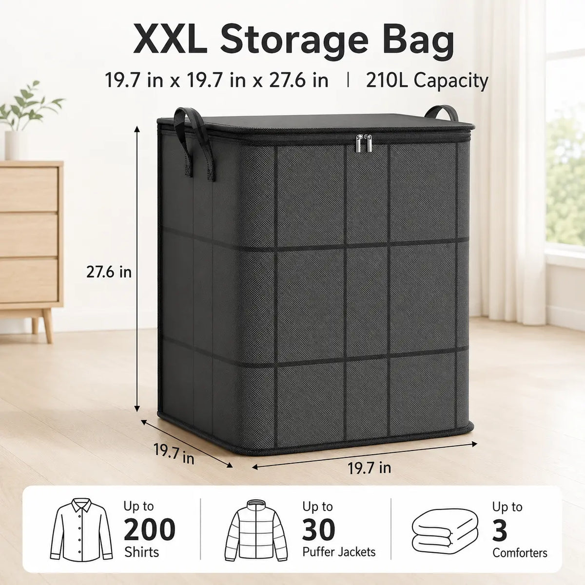 Dust‑Proof Comforter & Bedding Storage Organizer