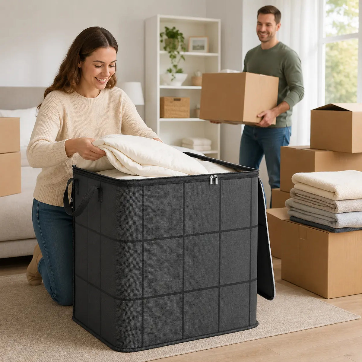 Dust‑Proof Comforter & Bedding Storage Organizer
