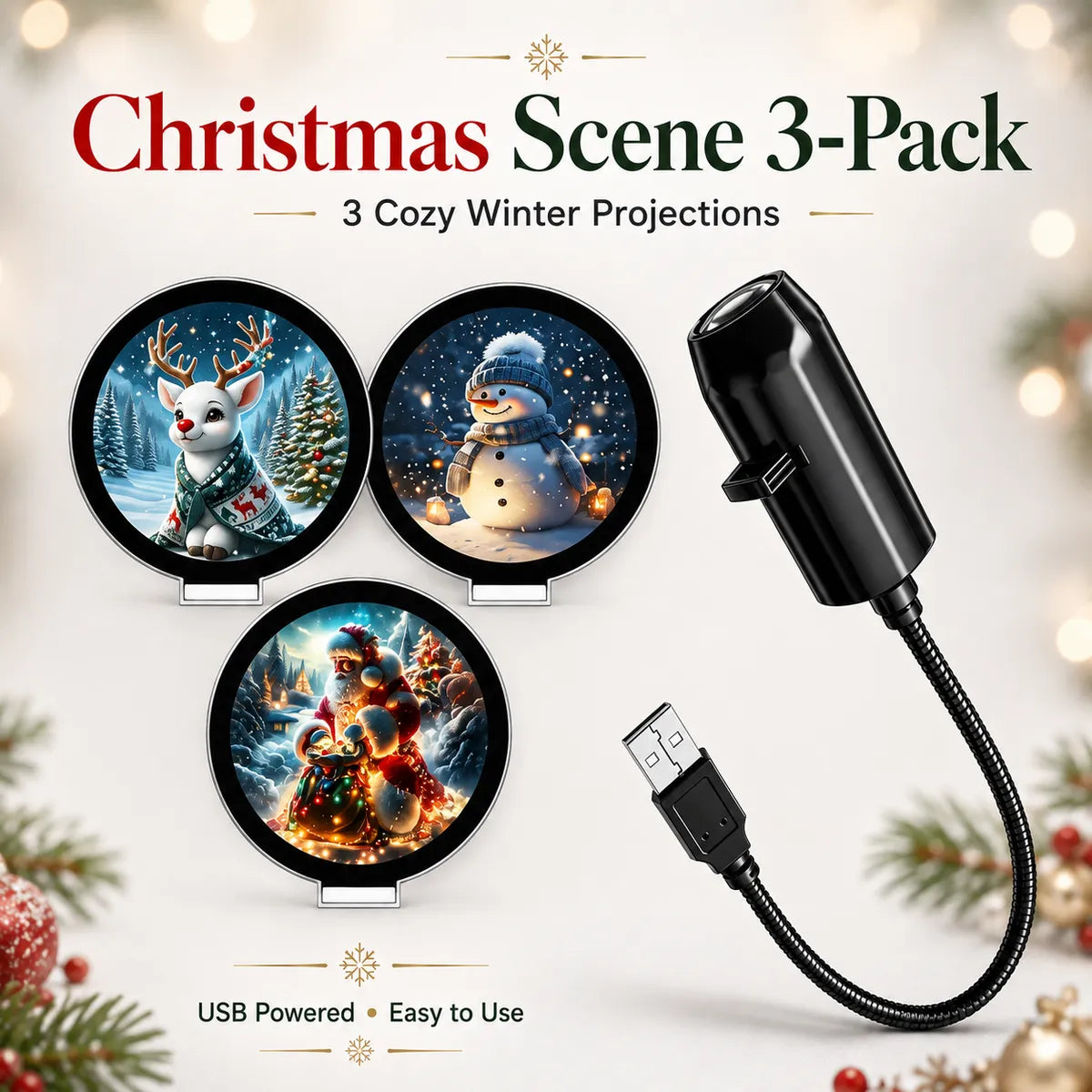 🎄👻⭐ Plug & Play Holiday Projector, Christmas & Halloween Home Decor
