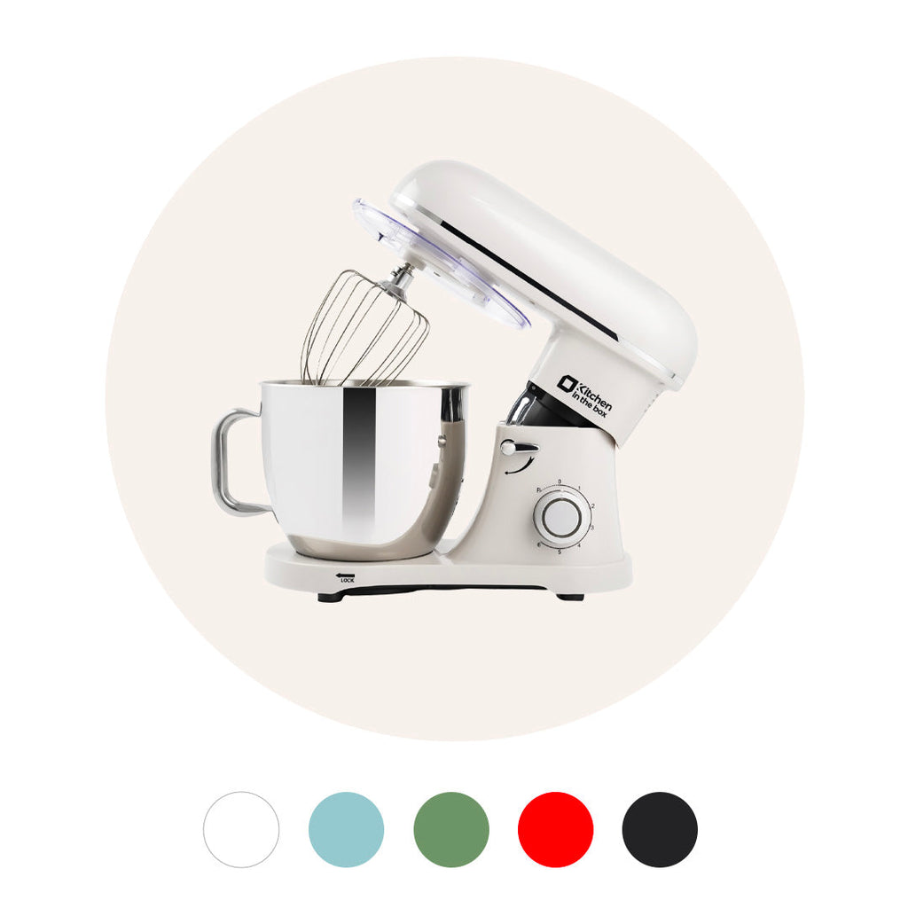 6.5QT Electric Mixer, 900W Power, 6 Speeds, Tilt-Head, with Egg Whisk, Dough Hook & Flat Beater , KSM65