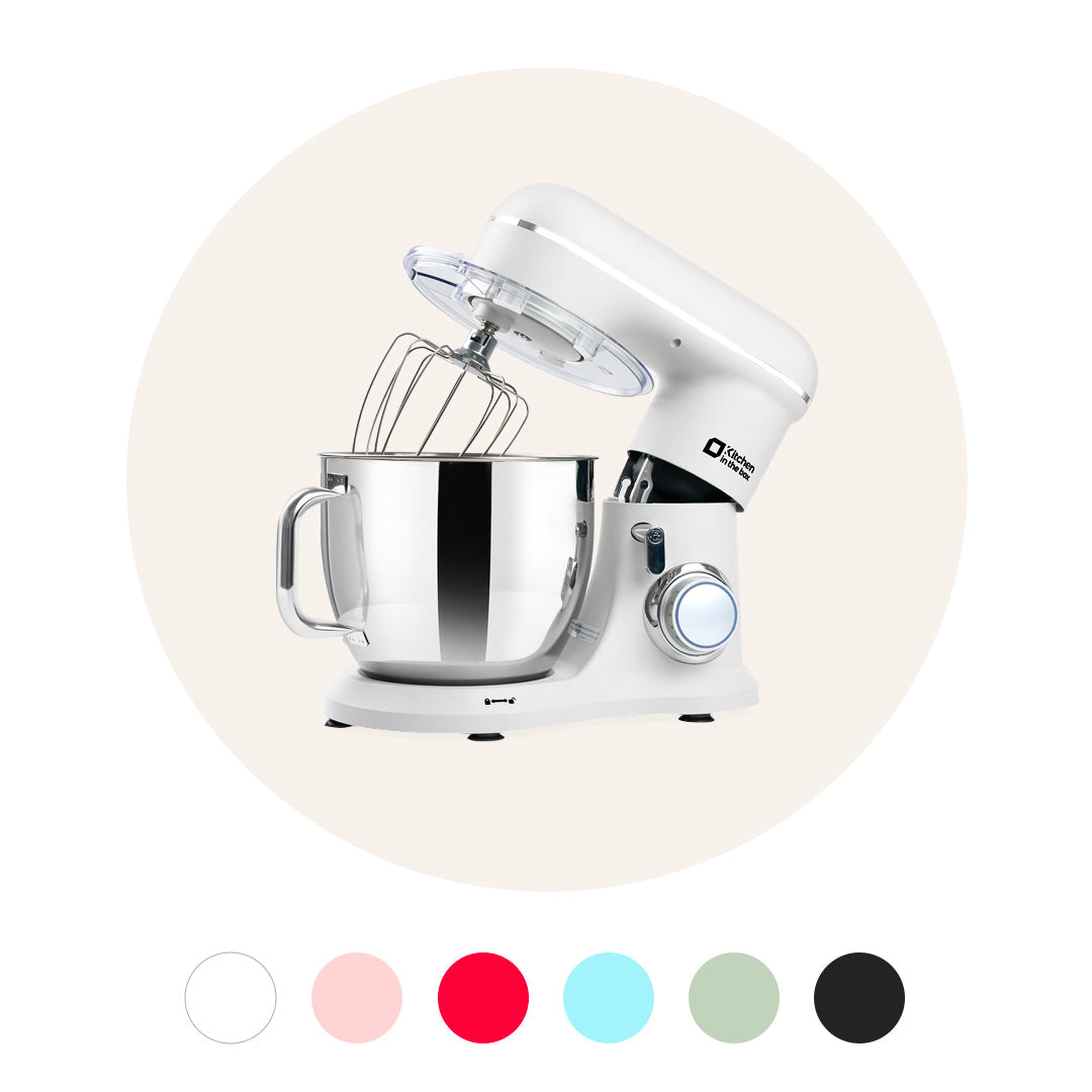 7QT Electric Stand Mixer, 900W Power, Tilt-Head, 10 Speeds, with Dough Hook, Whisk & Flat Beater, KSM70