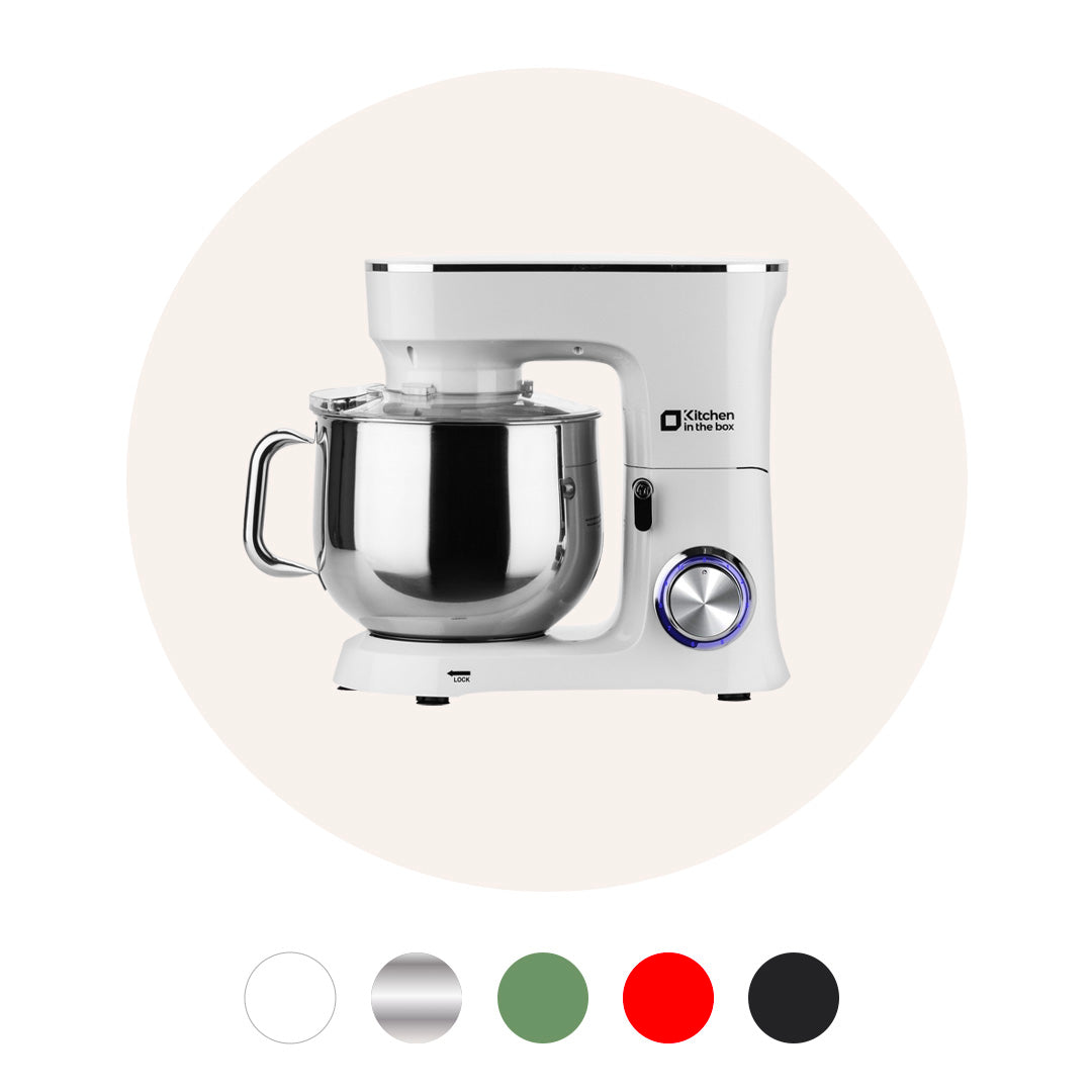 900W 8.5 QT Electric Standing Mixer, 10-Speed, Tilt-head, with Dough Hook, Wire Whip, Flat Beater & Splash Guard, KSM80