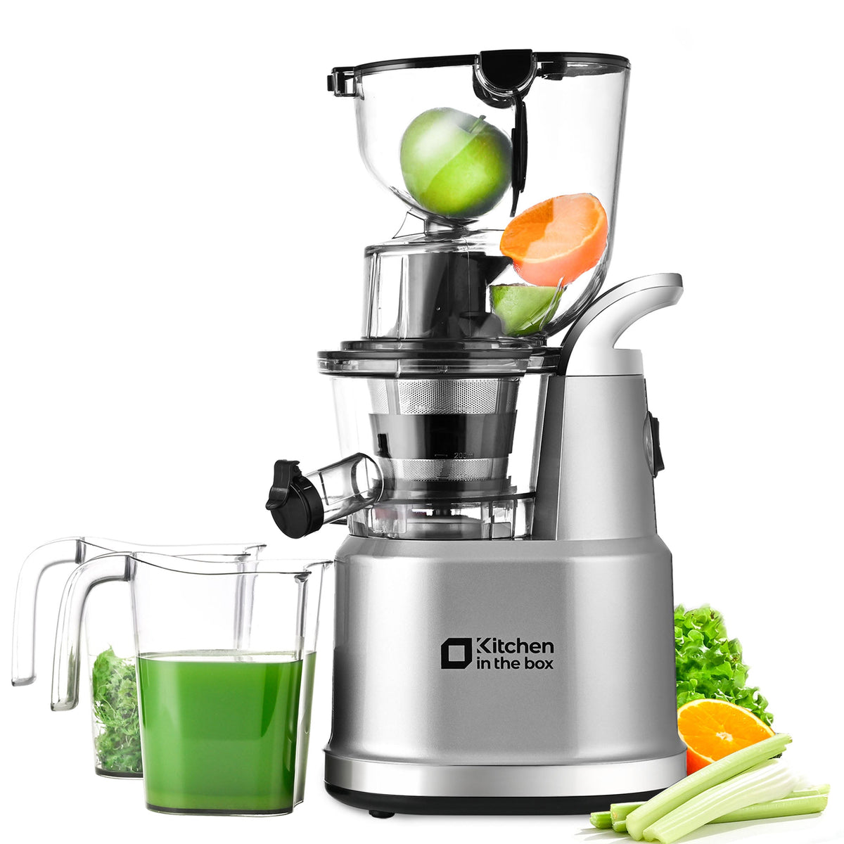 Cold Press Juicer, 83mm Wide Chute for Whole Fruits, BPA-Free, High Juice Yield, Slow Masticating, Easy to Clean