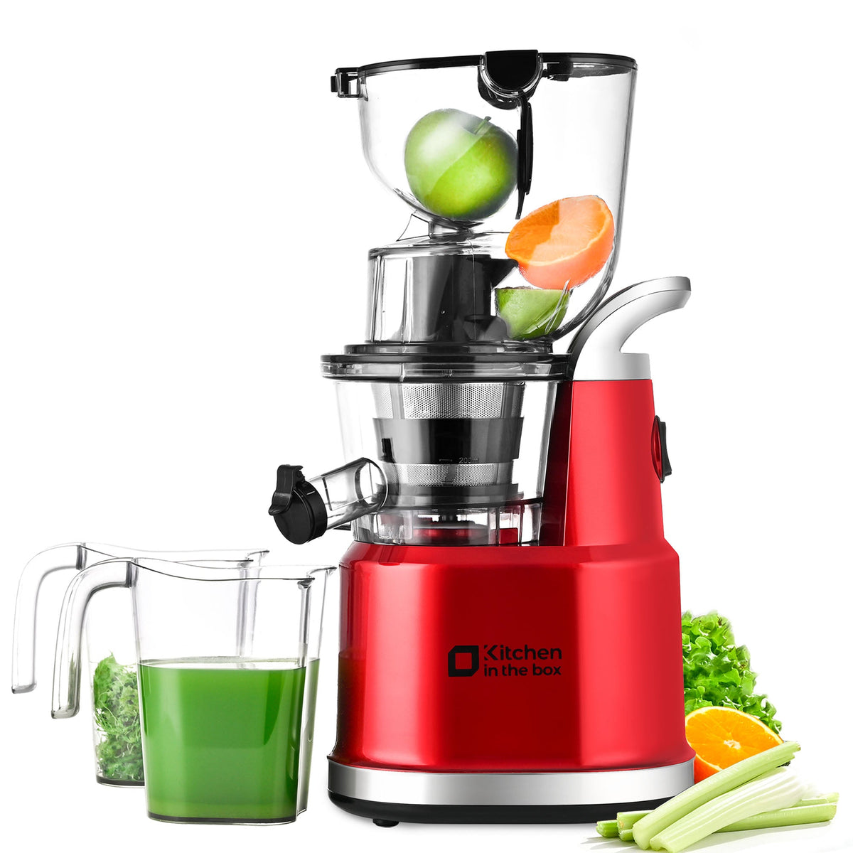 Cold Press Juicer, 83mm Wide Chute for Whole Fruits, BPA-Free, High Juice Yield, Slow Masticating, Easy to Clean