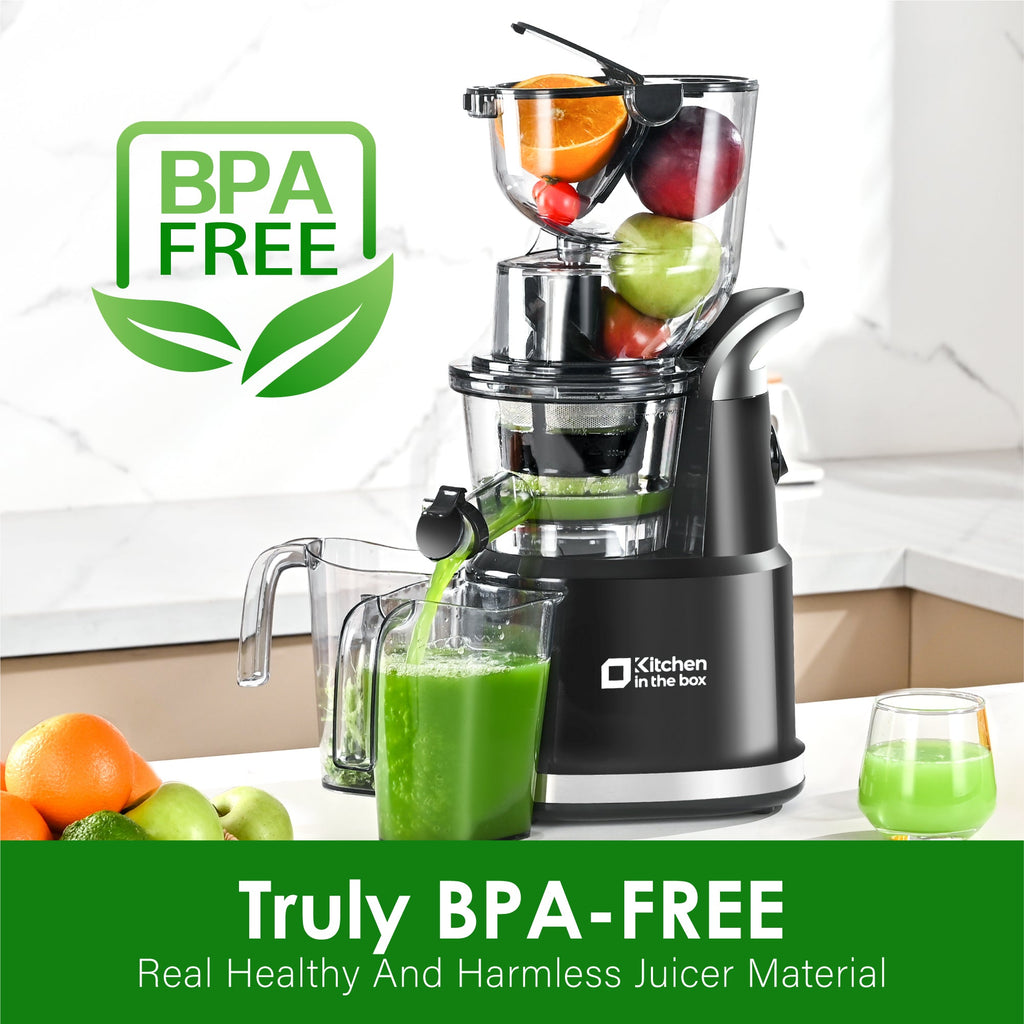 Cold Press Juicer, 83mm Wide Chute for Whole Fruits, BPA-Free, High Juice Yield, Slow Masticating, Easy to Clean