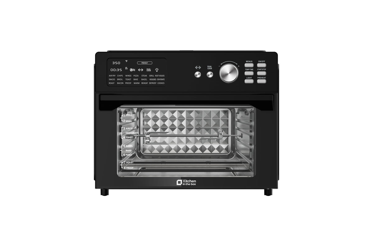 32QT 21-in-1 Digital Air Fryer Toaster Oven Combo, 1800W Countertop Convection Oven with Rotisserie, Dehydrate, 6 Accessories