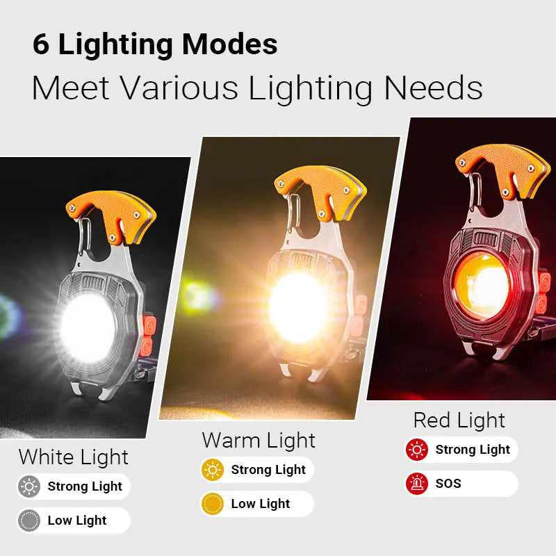 Multi-Function Rechargeable LED Camping Work Light, Magnetic