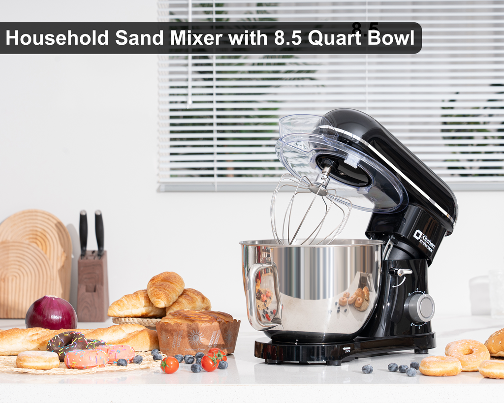 8.5QT Electric Stand Mixer, 900W Power, 6-Speed, Includes Egg Whisk, Dough Hook & Flat Beater, KSM85