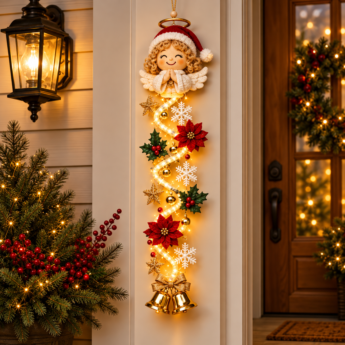 ☃️ Lighted Snowman Christmas Hanging Decor for Porch and Doorway