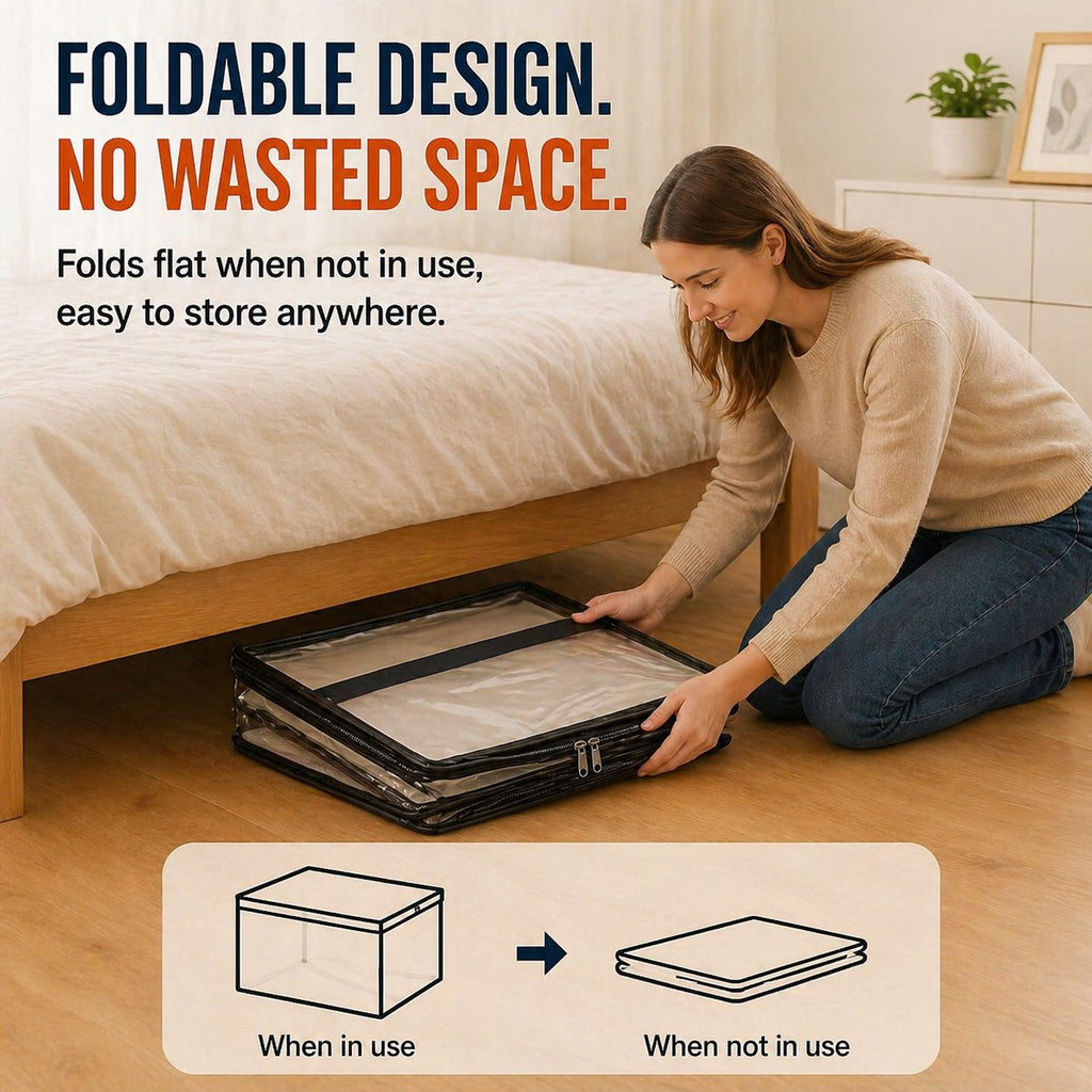Large Heavy‑Duty Thick Clear Plastic Storage Bag for Clothes & Moving Supplies