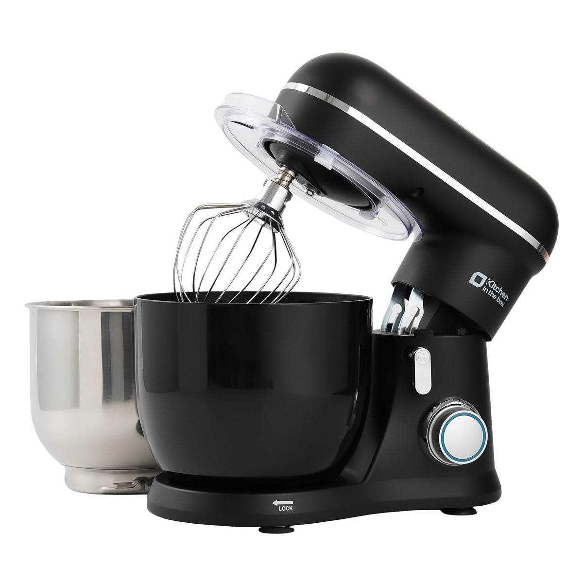 3.5QT Kitchen Electric Mixer with Matte Finish, Two Bowls, 10-Speed, Includes Egg Whisk, Dough Hook, Beater