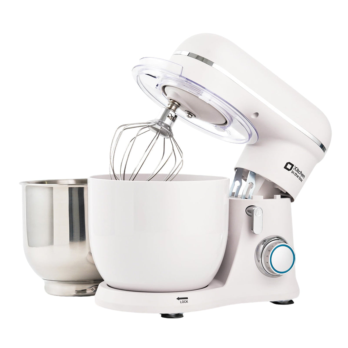 3.5QT Kitchen Electric Mixer with Matte Finish, Two Bowls, 10-Speed, Includes Egg Whisk, Dough Hook, Beater