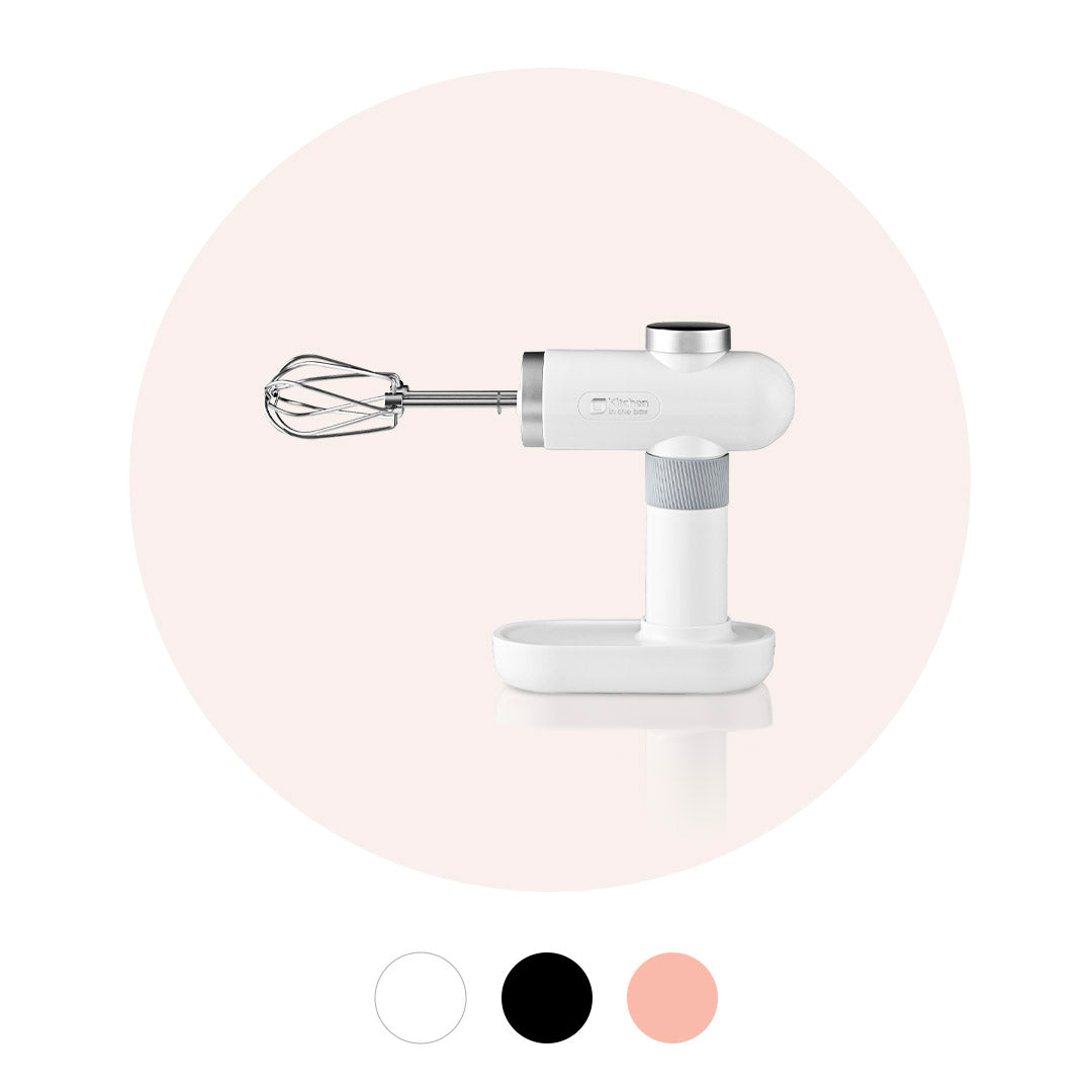 Electric Handheld Mixer with Whisks, Cordless, 6 Speeds, USB-C Charging, Knob Adjust, Digital Display